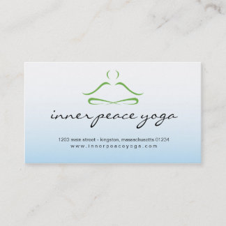 Tarjeta de visita del estudio de la yoga