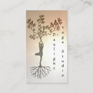 Tarjeta de visita del estudio de la yoga de la luz
