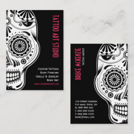 Tarjeta de visita del estudio del arte del tatuaje