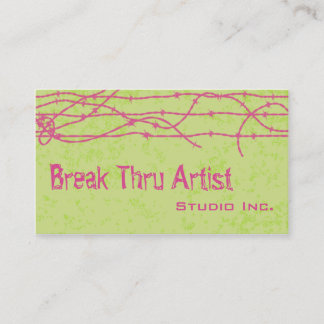 Tarjeta de visita del estudio del artista