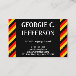 Tarjeta de visita del experto de lengua alemana