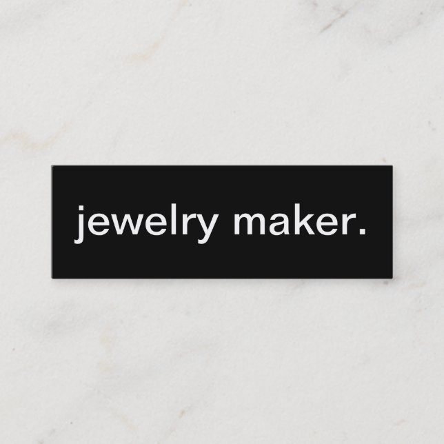 Tarjeta de visita del fabricante de joyería (Anverso)