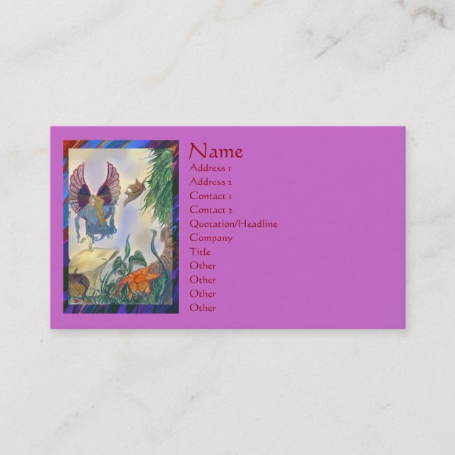 Tarjeta de visita del Faerie del otoño (Anverso)