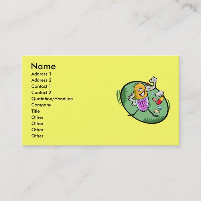 Tarjeta de visita del farmacéutico (Anverso)