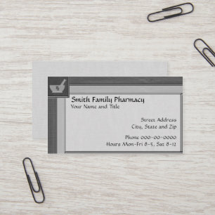 Tarjeta de visita del farmacéutico