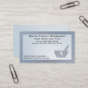 Tarjeta de visita del farmacéutico