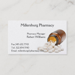 Tarjeta de visita del farmacéutico de la farmacia