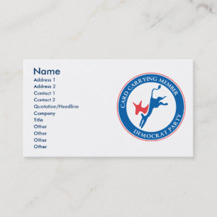Tarjeta de visita del fiesta Democratic