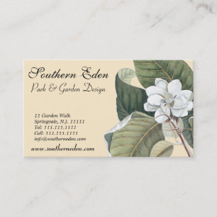 Tarjeta de visita del flor de la magnolia -