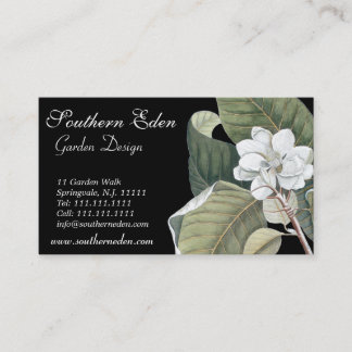 Tarjeta de visita del flor de la magnolia -