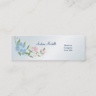 Tarjeta de visita del flor de las flores azules,