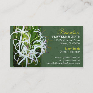 Tarjeta de visita del florista