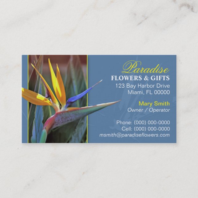 Tarjeta de visita del florista (Anverso)