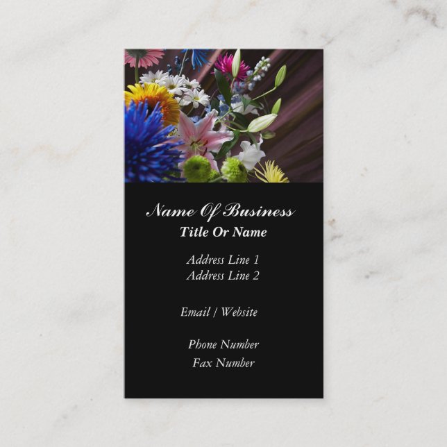 Tarjeta de visita del florista (Anverso)
