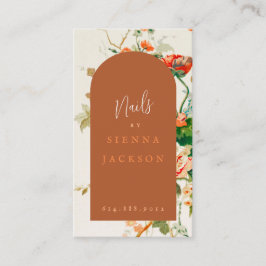 Tarjeta de visita del florista vintage del arco de