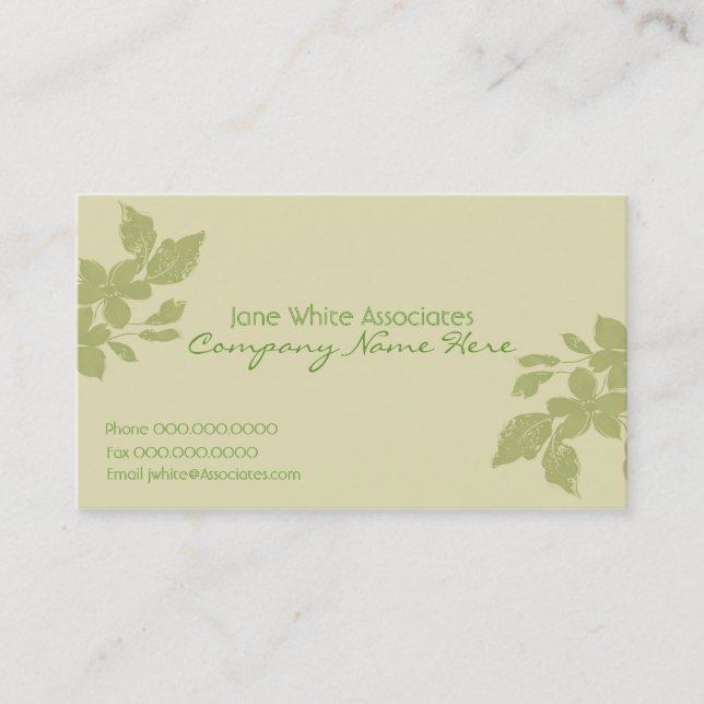 Tarjeta de visita del Flourish (Anverso)
