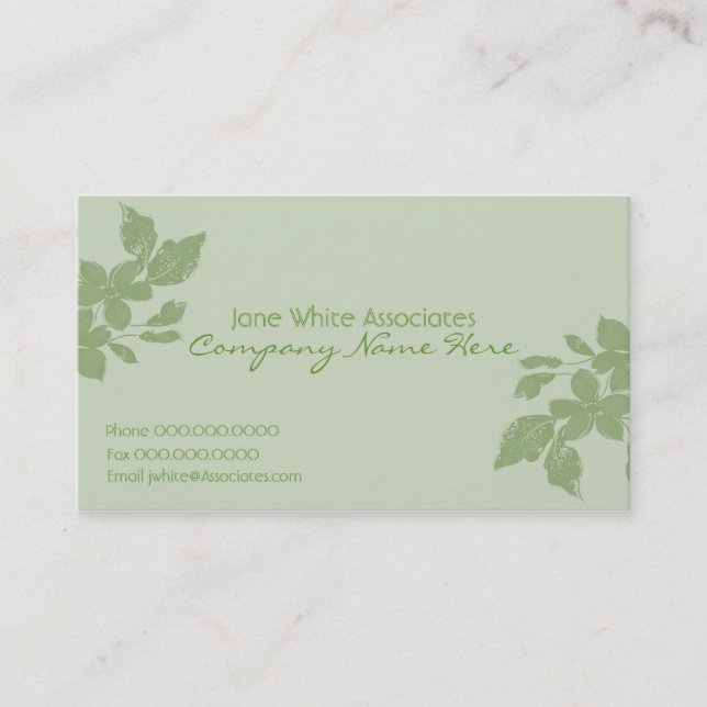 Tarjeta de visita del Flourish (Anverso)
