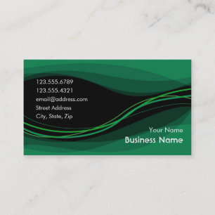 Tarjeta de visita del flujo (verde de la noche)
