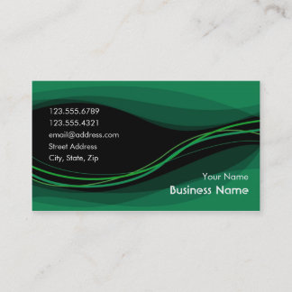 Tarjeta de visita del flujo (verde de la noche)