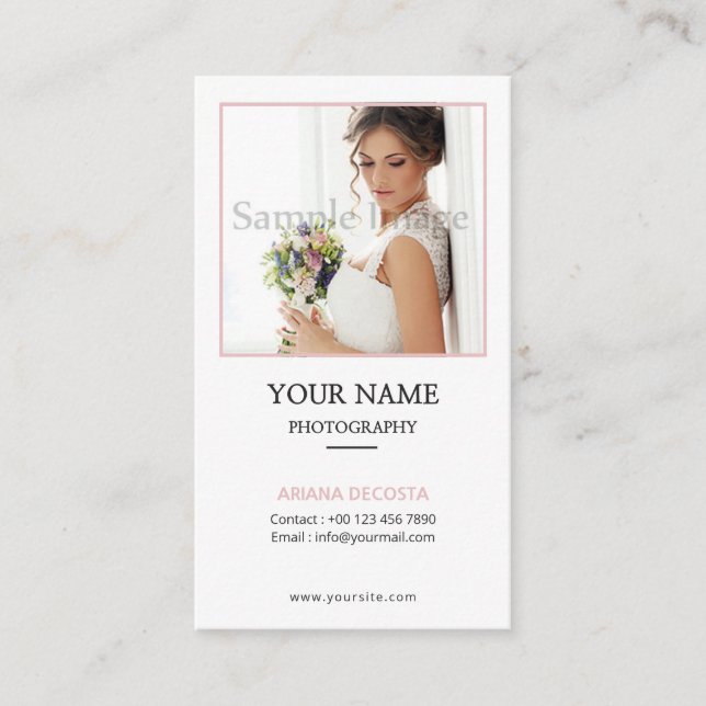 Tarjeta de visita del fotógrafo (Anverso)