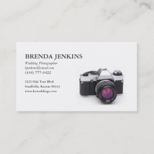 Tarjeta de visita del fotógrafo de la boda… -