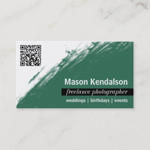Tarjeta de visita del fotógrafo del CÓDIGO del