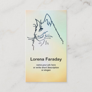 tarjeta de visita del gato