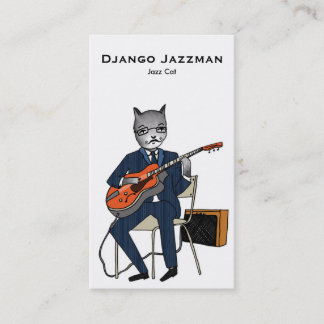 Tarjeta de visita del gato del jazz