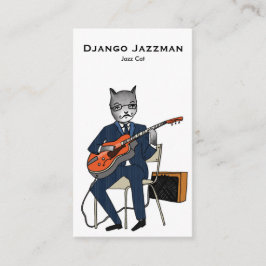 Tarjeta de visita del gato del jazz
