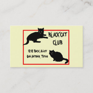 Tarjeta de visita del gato negro