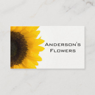 Tarjeta de visita del girasol