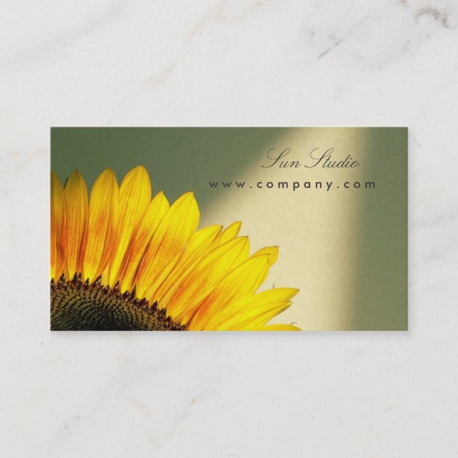 Tarjeta de visita del girasol (Anverso)