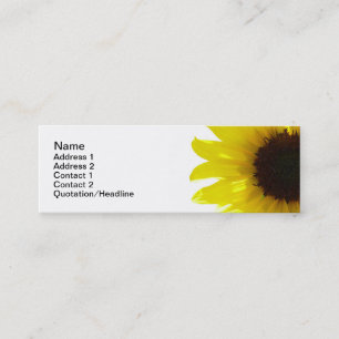 Tarjeta de visita del girasol