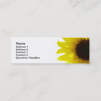 Tarjeta de visita del girasol