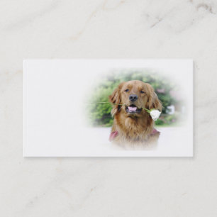 Tarjeta de visita del golden retriever