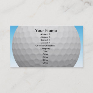 Tarjeta de visita del golf