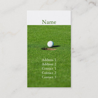 Tarjeta de visita del golf
