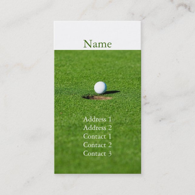 Tarjeta de visita del golf (Anverso)