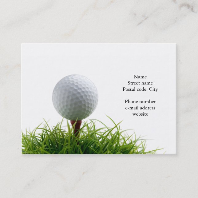 Tarjeta de visita del golf (Anverso)