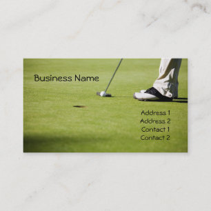 Tarjeta de visita del golf