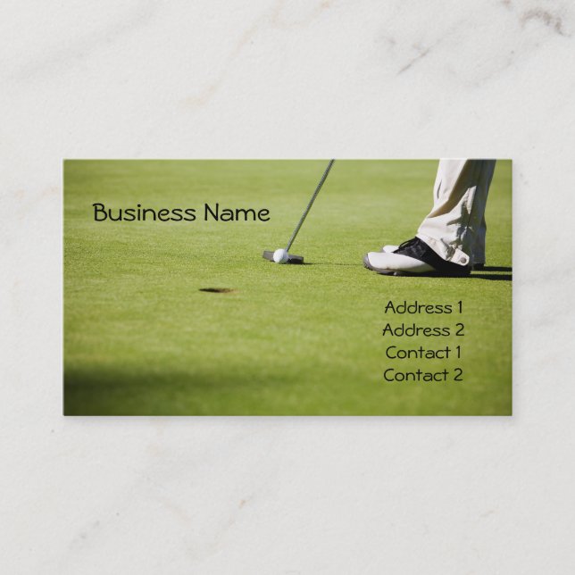 Tarjeta de visita del golf (Anverso)