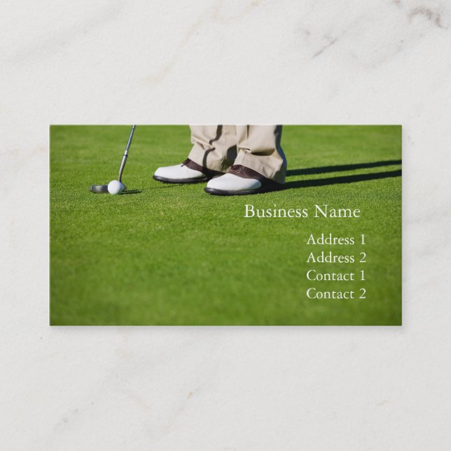 Tarjeta de visita del golf (Anverso)