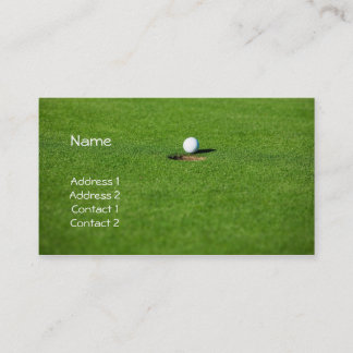 Tarjeta de visita del golf