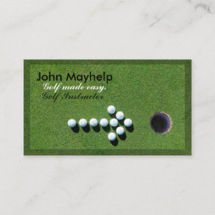 TARJETA DE VISITA DEL GOLF, TARJETA DE VISITA DEL