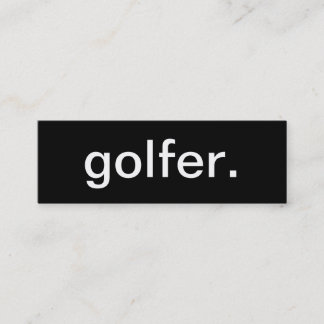 Tarjeta de visita del golfista