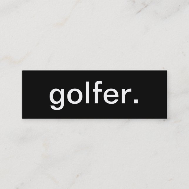 Tarjeta de visita del golfista (Anverso)