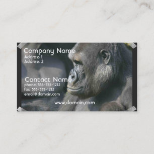 Tarjeta de visita del gorila de montaña