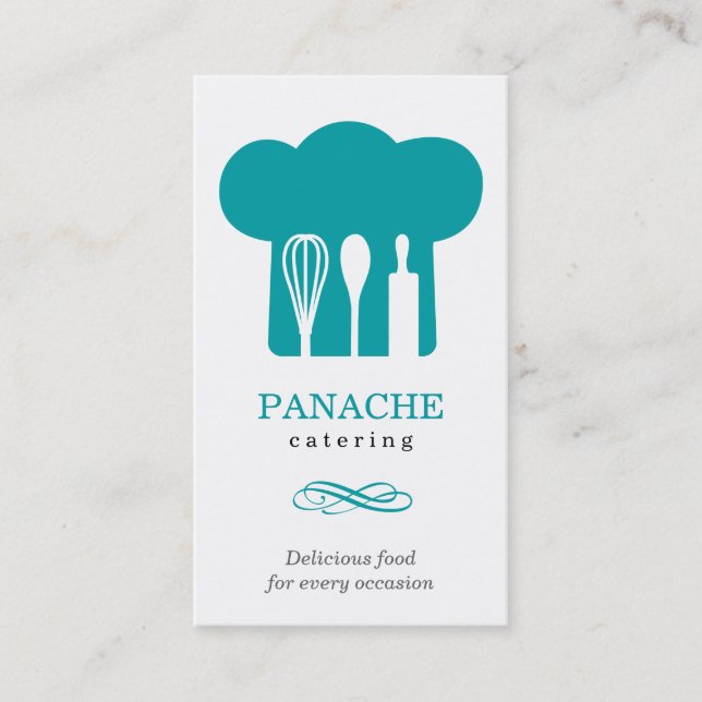 Tarjeta de visita del gorra del cocinero (Anverso)