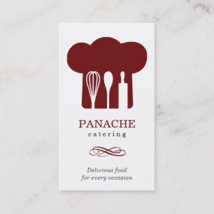 Tarjeta de visita del gorra del cocinero