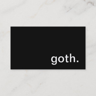 Tarjeta de visita del gótico